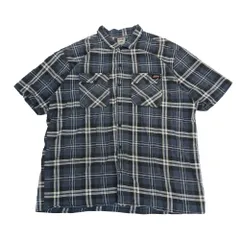 【最終値下げ SALE】Dickies ディッキーズ 半袖シャツ チェック柄 BIGシルエット 青系 3XL　B202507