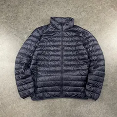 UNIQLO Down Jacket ユニクロ ウルトラライトダウンジャケット ジップアップ キルティング ハイネック 防寒 軽量 ダウン90%入り ネイビー 紺 メンズ XL