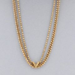 【中古】 LOUIS VUITTON （ルイヴィトン） ｴｯｾﾝｼｬﾙVｽｷﾝ ブランドジュエリー ネックレス/ペンダント/チョーカー  Gold M00635 used:AB