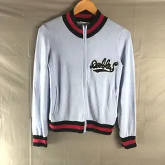 ダブルスタンダードクロージング DOUBLE STANDARD CLOTHING パーカー 長袖 ロゴ入り ワッペン ライン ジップ ポケット 水色系 36サイズ 964830のサムネイル