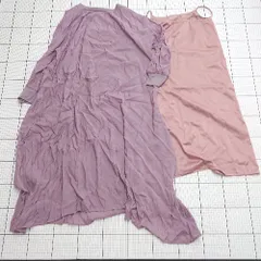 ◇ ⊂ シンプリシティ シンプル系 長袖 ロング丈 ワンピース サイズF パープル系 レディース E  【1508200025209】