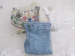 ◇ 《 select MOCA セレクト モカ 他 まとめ売り3点セット サイズL&F セーター シャツ デニムパンツ レディース 》 P  【1203240001250】