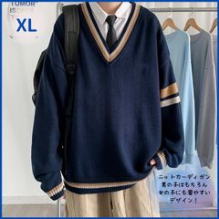 春　人気メンズセーター　韓国カーディガン　ユニセックス　レディース　お揃いコーデXL