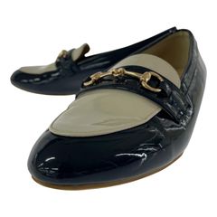 HARUTA ハルタ×ROPE PICNIC ロペピクニック エナメルローファー size23.5cm/ネイビー×ホワイト