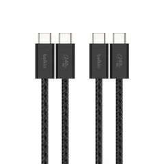 【 新品 未開封 】 BELKIN　240W USB-C to Cソフトケーブル 1.5M 2本セットブラック ブラック　CAB019qc05BK2PK 未使用 送料無料