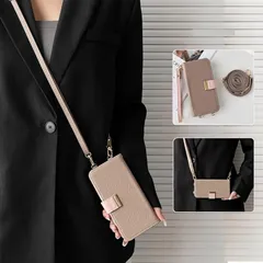 iPhone 16 ケース 手帳型 おしゃれ ショルダー バイカラー いphone 16 ケース かわいい ストラップ 人気 スマホケース iPhone 16 レトロ シンプル 上品 iPhone 16 カバー エレガント レディース 手作 携帯ケース i 0