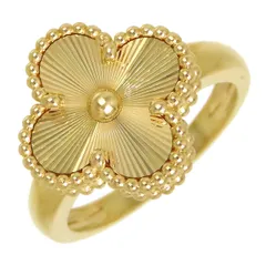 ヴァンクリーフアンドアーペル ギヨシェ リング #54 ヴァンクリーフ＆アーペル ヴィンテージ アルハンブラ ギヨシェ リング