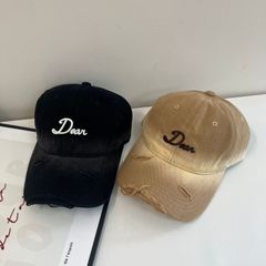 新作 レディース カップル野球帽  ベースボールキャップ  に刺繍  UV対策 アウトドア 深め レトロ調  男女兼用