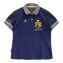 サイズ：L LECOQ GOLF ルコックゴルフ  半袖ポロシャツ  ネイビー系 [240101255169]# ゴルフウェア レディース ストスト