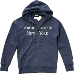 新品アバクロンビー&フィッチ メンズ LOGOジップアップ パーカー