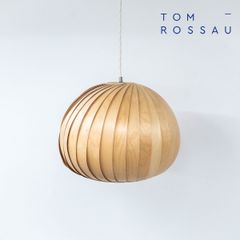 【展示品】TOM ROSSAU トム ロッサウ TR12 LARGE ラージ ペンダントライト 吊り下げ 照明 16年製 天然素材 バーチ材 定価15万