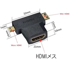 HDMI変換アダプター HDMI to miniHDMI microHDMI 切り替え器 変換 単品 コネクター オス メス HDMIケーブル変換 ka10000a041-hdmi2go1