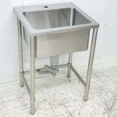【送料無料】未使用品 1槽シンク W550×D525×H800 幅550 流し台 ステンレスシンク 業務用シンク 厨房
