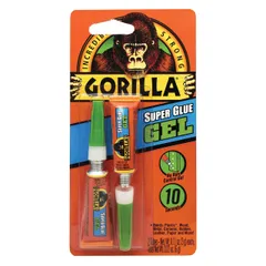 Gorilla (ゴリラ) 強力瞬間接着剤ジェル 3グラム入りチューブ2本 透明 (1パック) 
