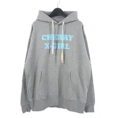 エックスガール x-girl ヴァンナ VANNA SWEAT HOODIE スウェット フーディ プルオーバー パーカー 裏毛 ロゴ M グレー 105234012024のサムネイル