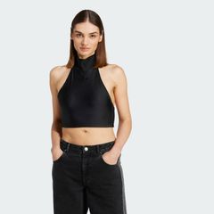アディダスオリジナルス adidas Originals タイネック クロップトップ ストリートファッション レディース KPO98 JJ3182 WOMEN TIE NECK CROP TOP BLACK