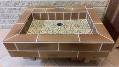 タイルシンク　ガーデンシンク　ガーデニング　タイル流し　流し台　インテリア　タイル　園芸用品