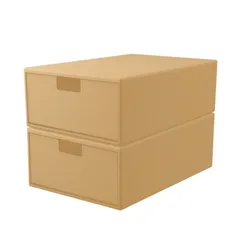収納ケース 引き出し 紙製 小物 5層厚紙デザイン 引き出し収納ケース 収納ボックス 文房具卓上収納 バージンパルプ紙 引き出し衣装ケース ボックススニーカー収納 押し入れ下収納 【InnoWave】シューズ チェストに最適（2個セット）