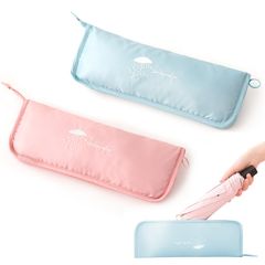 新品 ポータブル 吸収性 速乾性 傘収納袋 吸水傘バッグ ケース (ピンク＋スカイブルー) ケース 折り畳み傘 傘袋 2個セット 折りたたみ傘 傘カバー