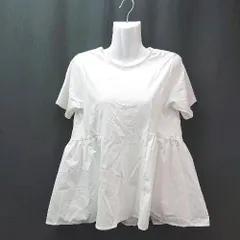 ◇ OPAQUE.CLIP ティアドロップ シンプル おしゃれ カジュアル 半袖 Tシャツ サイズ38/M ホワイト レディース E  【1308160059302】