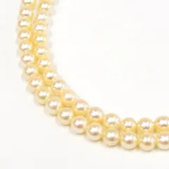 TASAKI タサキ 田崎真珠 あこや真珠 ベビーパール ２連ネックレス 約5.0-5.5mm 約52cm K18金具