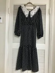 水玉模様 ドット柄 ワンピース フリルワンピース