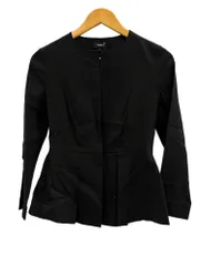 セオリー theory リネンジャケット 麻 ライトアウター 黒 ジャケット ブラック サイズ：00 101LT-170