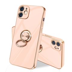 【数量限定】11 ケース ケース 一体型 11 携帯ケース アイフォン 車載ホルダー対応 保護カバー スタンド機能 レンズ保護 360°回転 ストラップホール付き 耐衝撃 6.1インチ リング （ピンク） iPhone