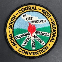 ビンテージ　ワッペン 『 セントラル ウェスト コンベンション 』　アメリカ　当時物 　USA 古着　ハンドメイド　素材　ワークシャツ　ツナギ　帽子 ビンテージ　パッチ　(WAP030)