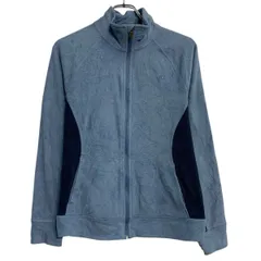 Champion フリースジャケット M ライトブルー ネイビー チャンピオン ジップアップ ラグラン アウトドア 古着卸 アメリカ仕入 a702-6636
