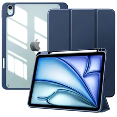 ネイビーブルー iPad air 11インチ ケース(2024) iPad air 5 ケース iPad air4 ケース TiMOVO iPad Air 11インチ/第5世代 第4世代 10.9インチ 2024/2022/2020 カバー 透明バック 薄型