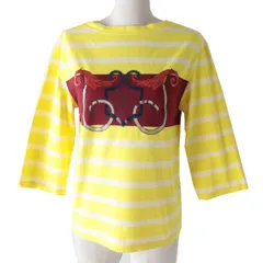 HERMES エルメス Hロゴ ボーダー Tシャツ 34 中古・古着通販】HERMES (エルメス) ボーダーTシャツ グリーン