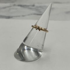 □【値下げ交渉可能】agete アガット K10リング 0.03ct 総重量1.7g 貴金属アクセサリー レディース 内径約14.8mm