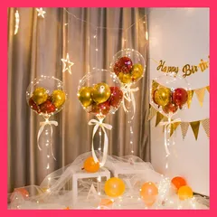 【スタッフおすすめ！】【Charming Club】透明バルーン クリアボボバルーン ボボバルーン アクアバルーン 8cm 50個入り ヘリウム 透明バルーン 風船 クリア PVC バブルバルーン DIY 装飾用 クリスマス 飾り 再利用可
