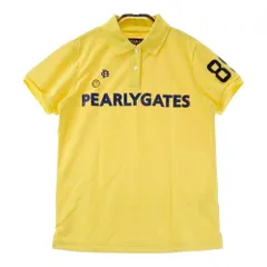 サイズ：0 PEARLY GATES パーリーゲイツ  半袖ポロシャツ ニコちゃん  イエロー系 [240101375275]# ゴルフウェア レディース ストスト