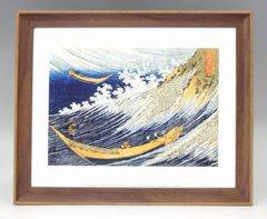 新品☆額付アートポスター◇日本画☆葛飾北斎☆Ocean Waves☆絵画☆壁掛け☆インテリア☆2