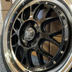 ホイールセット ブラック 165/45R16 深リム usdm スタンス