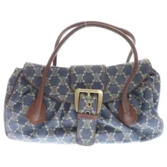 【極美品】セリーヌ ハンドバッグ デニム パリマカダム ロゴ金具 肩掛け可 CELINE - セリーヌ CELINE デニム マカダム ショルダーバッグの