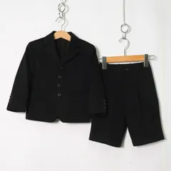 レディフレディ スーツ セットアップ ジャケット 半ズボン ストライプ柄 フォーマル キッズ 男の子用 100サイズ ブラック Ready Freddy 【中古】