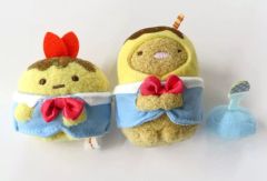[중고] 봉제 인형 돈까스 (노망) & 새우 후라이의 꼬리 (츳코미) 테노리 봉제 인형 세트 [스미코 글래스] 아베노 큐즈 몰점 한정