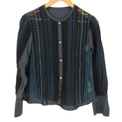 エボニー EBONY Mix Lace Cardigan Shirt ミックスレースカーディガンシャツ レディース 表記無 