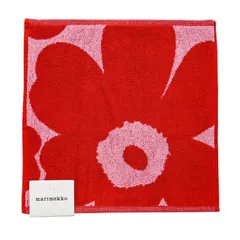 新品 マリメッコ ハンドタオル ミニタオル ハンカチ 30cm 30cm UNIKKO ウニッコ ピンク×レッド 071203 331(73658 331) ネコポスのサムネイル