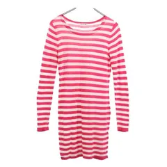 ラコステ ボーダー ワンピース 36 ピンク系 LACOSTE 長袖 レディース 【中古】  【230820】