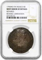 1750 Mexico Silver Pillar 8 Reales NGC Uncirculated Details