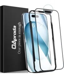 ★OAproda ガラスフィルム iPhone 15 Plus 用 強化 ガラス 防塵付き 全面 保護 フィルム iphone15プラス 用 液晶保護 指紋防止 ガイド枠付き 6.7インチ 【貼り付け簡単】