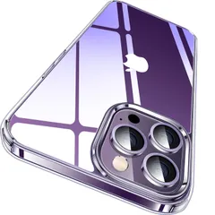 CASEKOO iPhone 14 Pro 用 ケース クリア 黄変防止 耐衝撃 米軍MIL規格 ストラップホール付き　0191-34