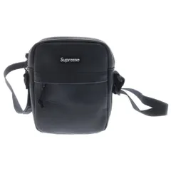 SUPREME (シュプリーム) 23AW Leather Shoulder Bag レザーショルダーバッグ ブラック
