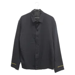 Yohji Yamamoto POUR HOMME (ヨウジヤマモト プールオム) 80S 丸文字タグ ウールギャバジン シャツジャケット ネイビーのサムネイル