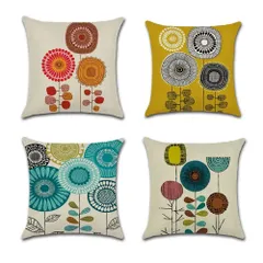 新品 YunJeude クッションカバー 北欧 違う柄 45x45cm 4枚セット