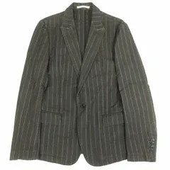 メンズメルローズ MEN'S MELROSE マルチピンストライプ ヘリンボーン テーラード ジャケット ブレザー コットン ブルゾン アウター 4/L ダークグレー オレンジ 青 メンズのサムネイル
